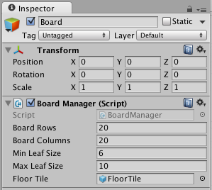Floor prefab variable editor